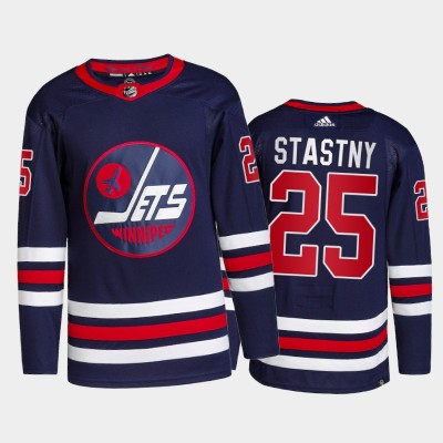 Adidas Winnipeg Jets #25 Paul Stastny Men's 202122 Alternate Authentic NHL Jersey Navy